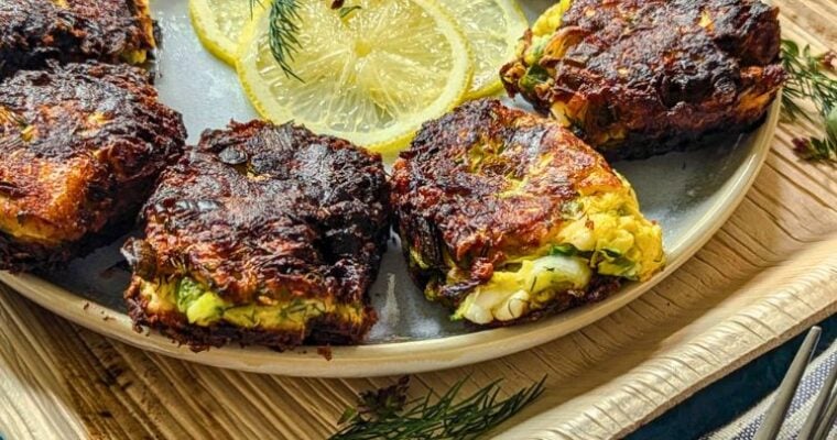 Courgette feta fritters