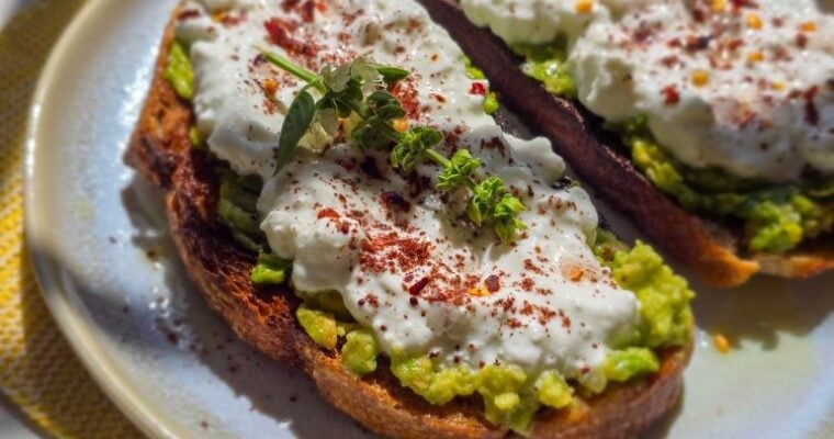 Cottage Cheese Avocado Toast with Sumac