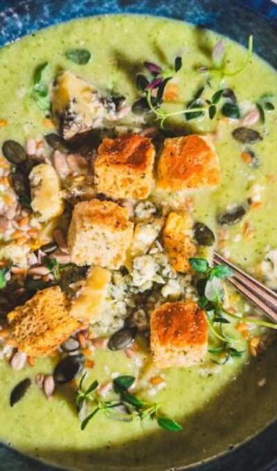 Broccoli and Stilton Soup in Soup Maker (White-Bean Velvet)