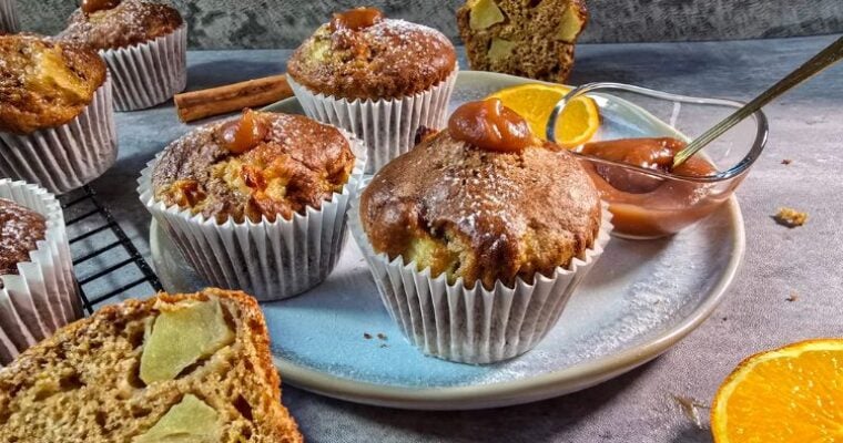 Apple Sourdough Muffins – No Butter (Oil & Yogurt)