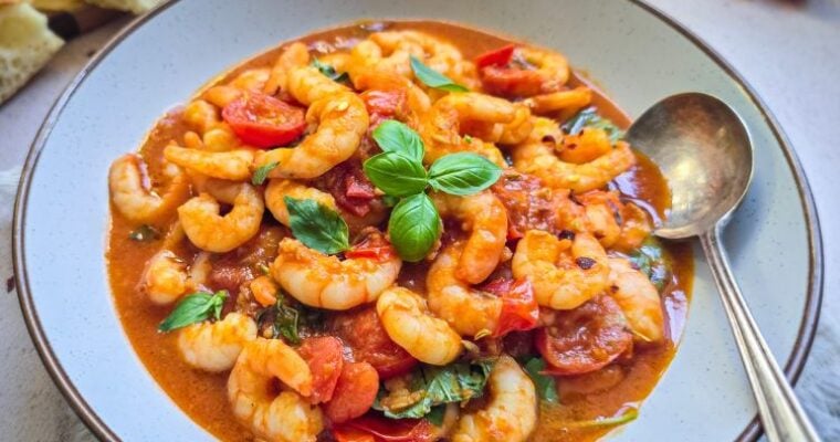 Shrimp Marinara With Cherry Tomatoes