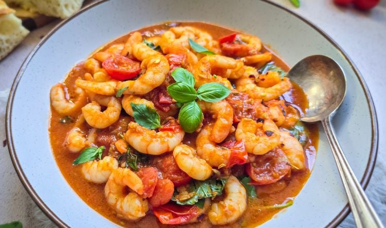 Shrimp Marinara With Cherry Tomatoes